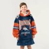 Broncos Football Unisex Blanket Hoodie