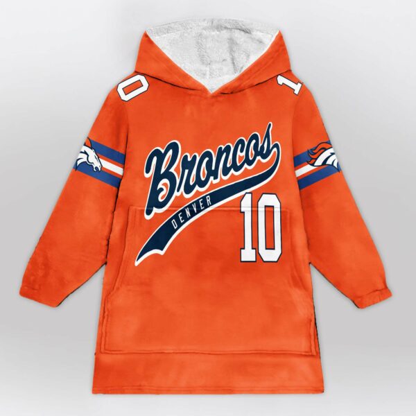 Broncos Nix 10 Football Unisex Blanket Hoodie