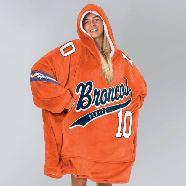 Broncos Nix 10 Football Unisex Blanket Hoodie