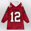 Buccaneers Brady 12 Football Unisex Blanket Hoodie