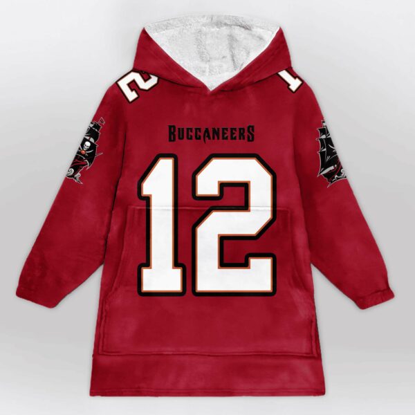 Buccaneers Brady 12 Football Unisex Blanket Hoodie