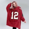 Buccaneers Brady 12 Football Unisex Blanket Hoodie