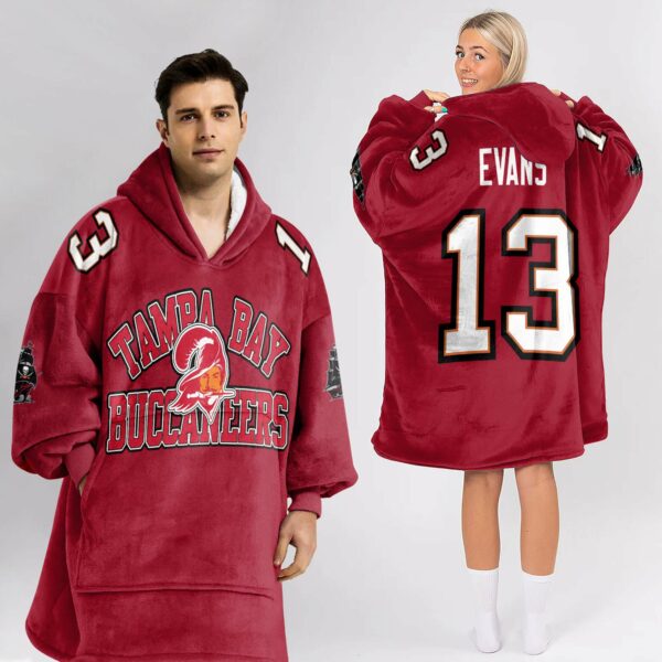 Buccaneers 13 Evans Football Unisex Blanket Hoodie