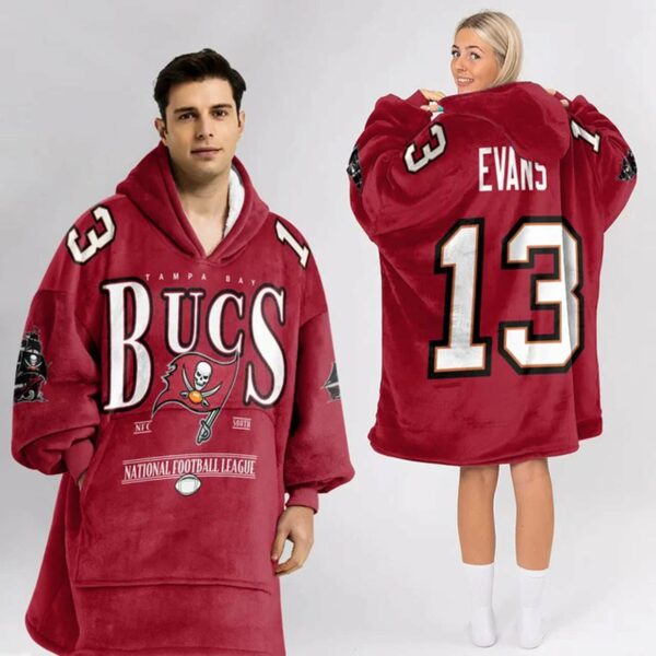 Buccaneers Evans 13 Football Unisex Blanket Hoodie