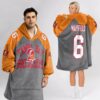 Buccaneers 6 Mayfield 6 Football Unisex Blanket Hoodie