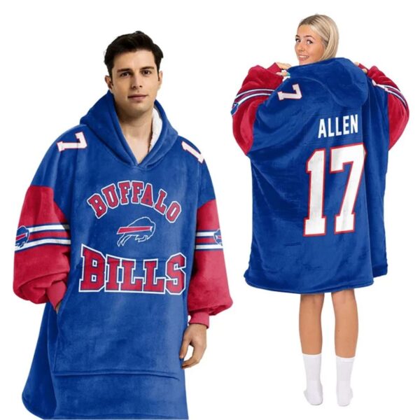 Buffalo Football 17 Unisex Blanket Hoodie