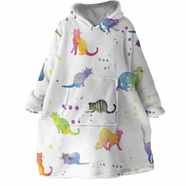 Cat Watercolor Blanket Hoodie