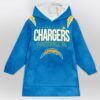 Chargers Herbert 10 Football Blanket Hoodie 1 1