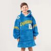 Chargers Herbert 10 Football Unisex Blanket Hoodie 4