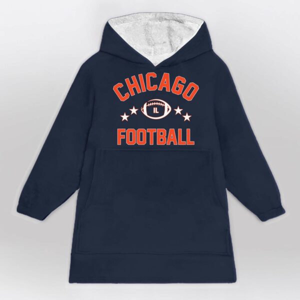 Chicago Football Blanket Hoodie 1