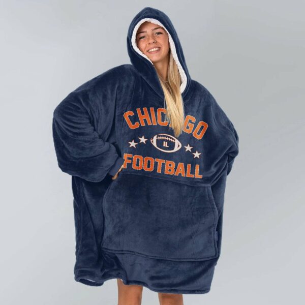 Chicago Football Blanket Hoodie 2