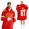 Chiefs Kelce 87 Football Unisex Blanket Hoodie