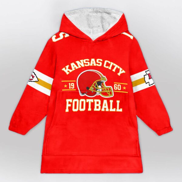 Chiefs Mahomes 15 Football Blanket Hoodie 1