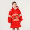 Chiefs Mahomes 15 Football Blanket Hoodie