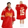 Chiefs Mahomes 15 Football Unisex Blanket Hoodie