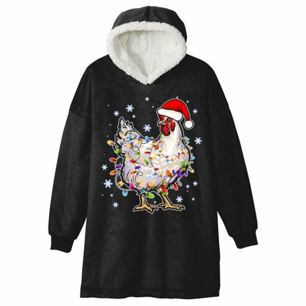 Christmas Santa Chicken Blanket Hoodie