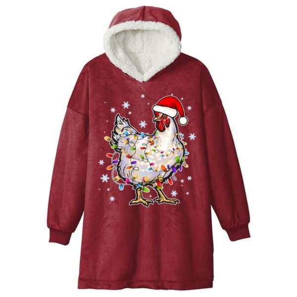 Christmas Santa Chicken Blanket Hoodie