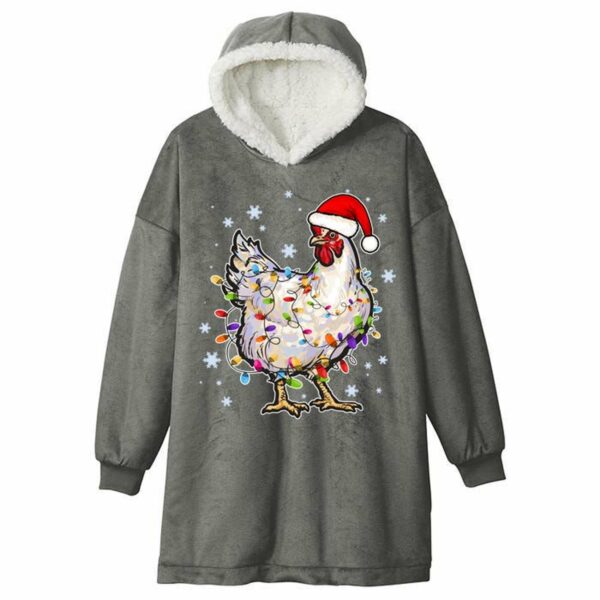 Christmas Santa Chicken Blanket Hoodie