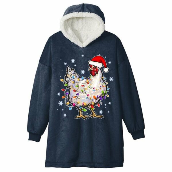 Christmas Santa Chicken Blanket Hoodie