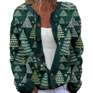 Christmas Tree Knitted Cardigan