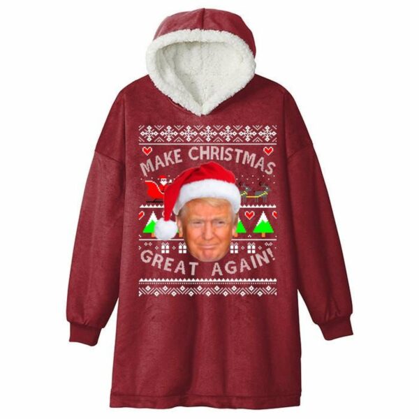 Christmas Trump Make Christmas Great Again Blanket Hoodie