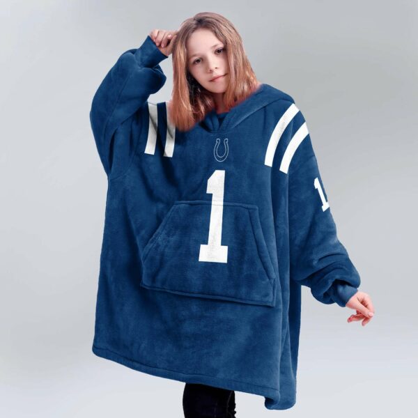 Colts Downs 1 Football Unisex Blanket Hoodie