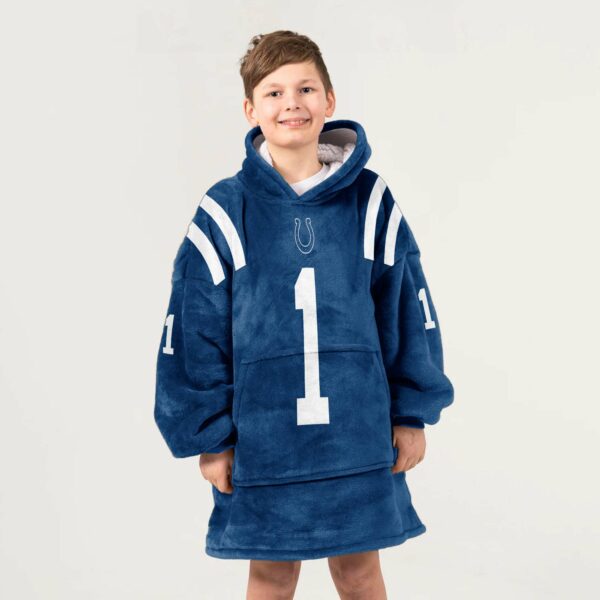 Colts Downs 1 Football Unisex Blanket Hoodie