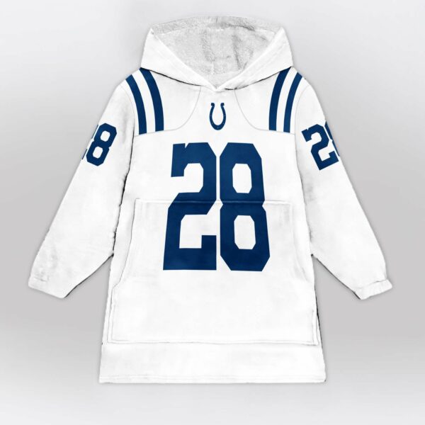 Colts Taylor 28 Football Unisex Blanket Hoodie