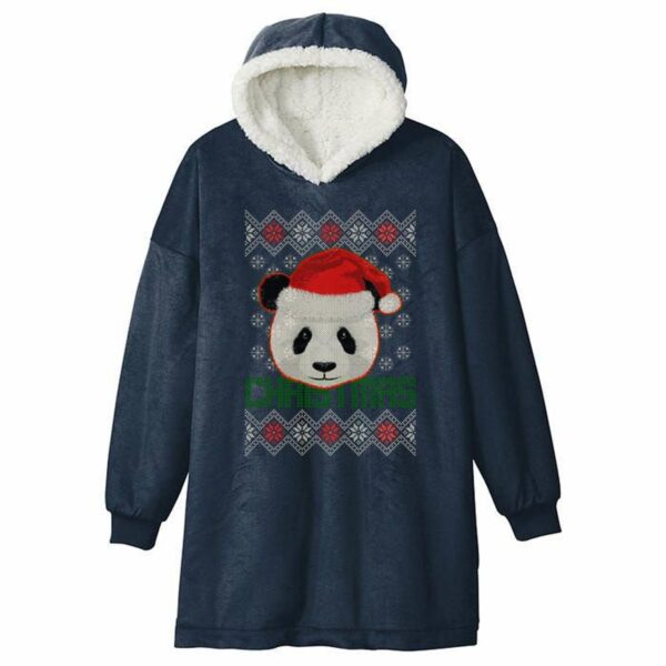 Cute Santa Panda Blanket Hoodie