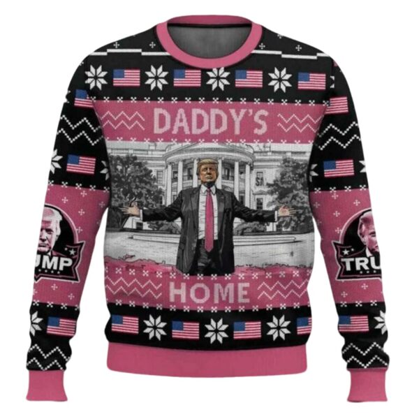 Daddys Home Trump Christmas Ugly Christmas Sweater