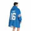 Detroit Goff 16 Football Unisex Blanket Hoodie