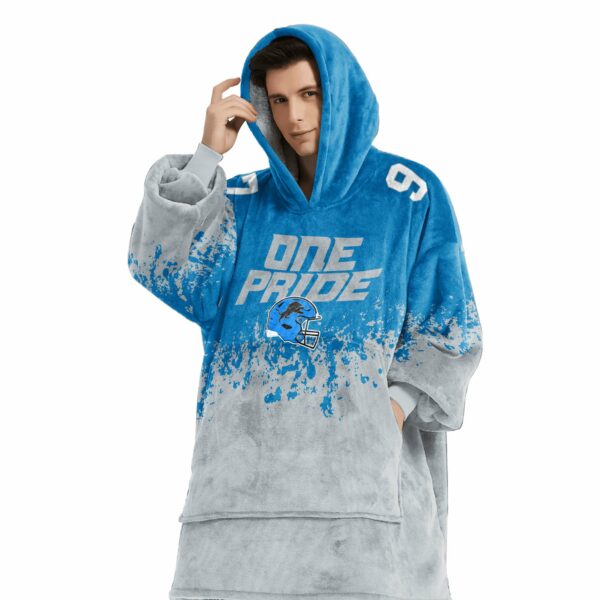 Detroit Lions Hutchinson 97 Football Unisex Blanket Hoodie