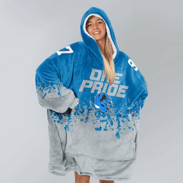 Detroit Lions Hutchinson 97 Football Unisex Blanket Hoodie