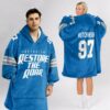 Detroit Restore The Roar Football Unisex Blanket Hoodie 2