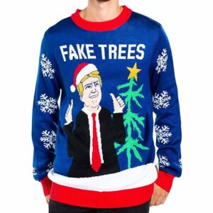 Donald Trump Fake Trees Ugly Christmas Sweater