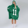 Eagles 11 Brown Football Unisex Blanket Hoodie