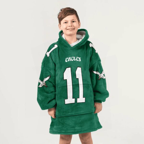 Eagles 11 Brown Football Unisex Blanket Hoodie