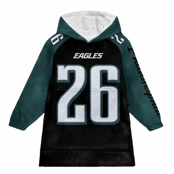 Eagles 26 Barkley Football Unisex Blanket Hoodie