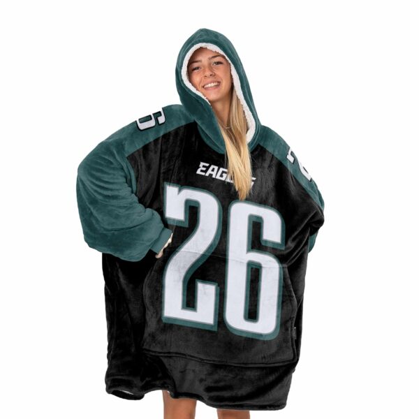 Eagles 26 Barkley Football Unisex Blanket Hoodie