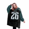 Eagles 26 Barkley Football Unisex Blanket Hoodie