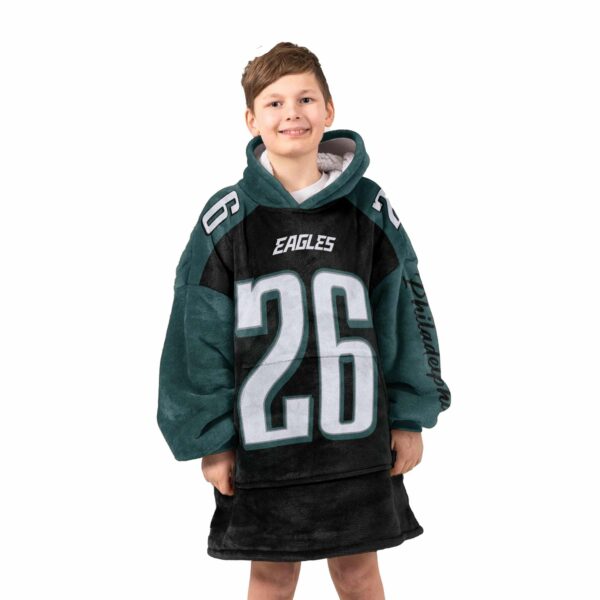 Eagles 26 Barkley Football Unisex Blanket Hoodie