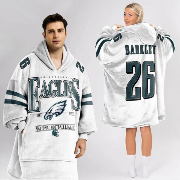 Eagles Barkley 26 Football Blanket Hoodie