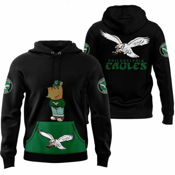 Eagles Chill Guy Football Hoodie