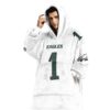 Eagles Football Hurts 1 Unisex Blanket Hoodie 3