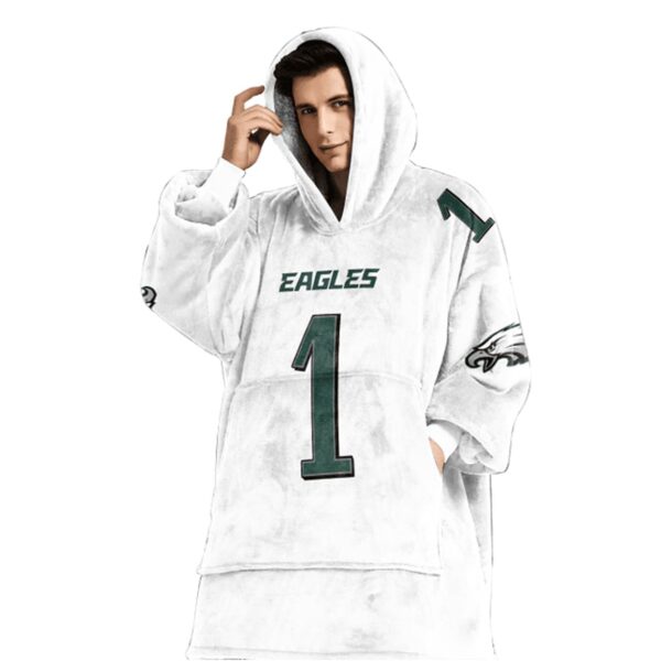 Eagles Football Hurts 1 Unisex Blanket Hoodie 3