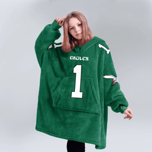 Eagles Hurts 1 Football Unisex Blanket Hoodie 2