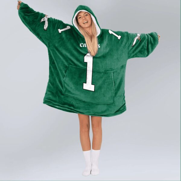 Eagles Hurts 1 Football Unisex Blanket Hoodie 4