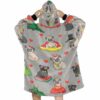 Fancy Dress Pugs Love Blanket Hoodie