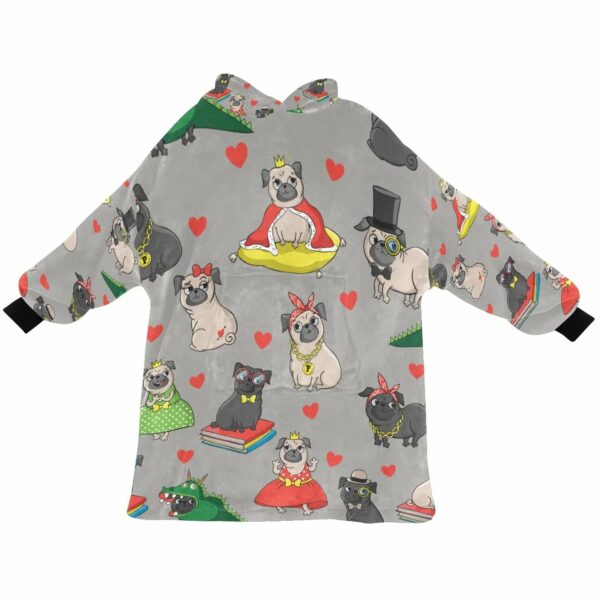 Fancy Dress Pugs Love Blanket Hoodie