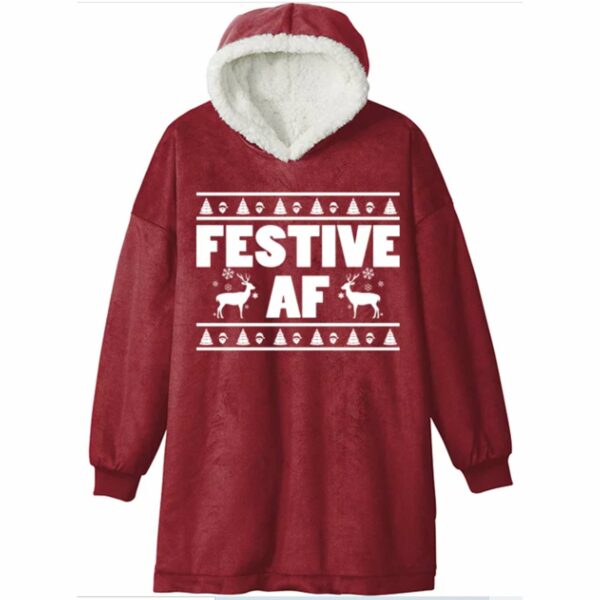 Festive AF Christmas Blanket Hoodie